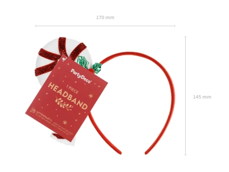 Opaska na głowę Laska Cukrowa, 18,5x15,5cm