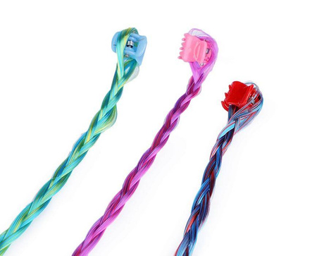 Przypinane kolorowe pasemka warkoczyki 3 szt.