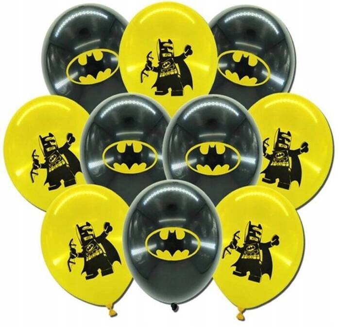 Batman balony gumowe z nadrukiem 6 szt. mix