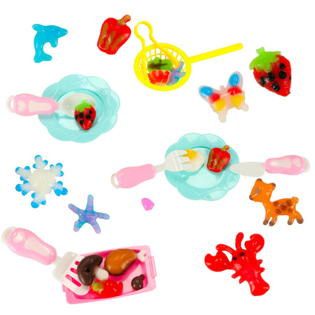 Klej żel kryształowy 3D crystal glue magiczna kuchnia szablony kreatywny zestaw 62 elementy niebieski