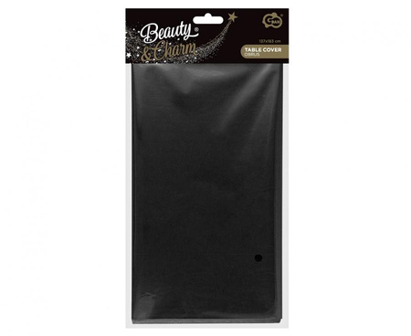 Obrus foliowy CZARNY gładki matowy 137x183 cm