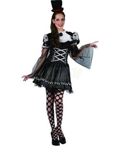 Wampirzyca czarno- biała z kapeluszem