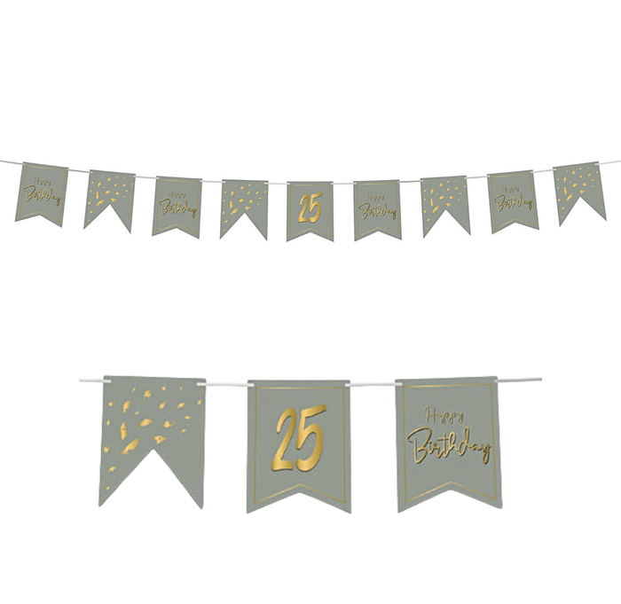 Baner urodzinowy girlanda Golden Dawn z naklejkami DIY 4m 