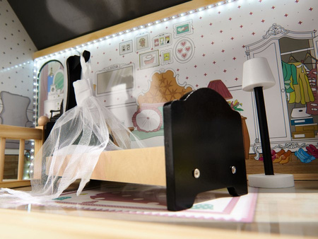 Domek dla lalek MDF z akcesoriami 120cm XXL świeci LED