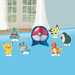 Dekoracja papierowa - figurki Pokemon 7 szt.
