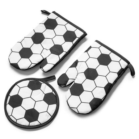 Piłkarskie rękawice kuchenne z podkładką