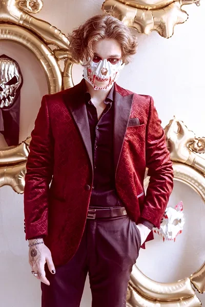 Maska Czaszka biała z zębami 16.5x14cm