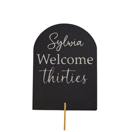 Topper na tort PERSONALIZOWANY dwustronny RIP twenties 30 urodziny