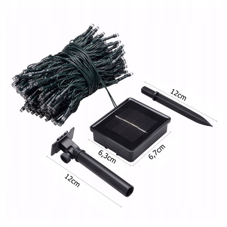 Lampki choinkowe solarne zewnętrzne 200 LED