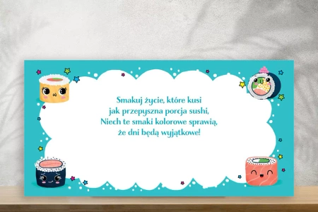Kartka z życzeniami Wszystkiego SUSHIlepszego z SUSHI