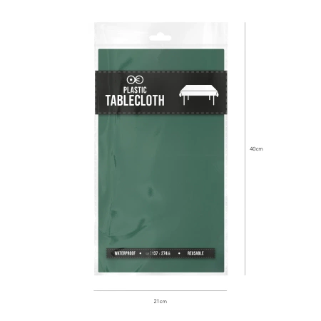 Obrus foliowy zielony 137 x 274 cm 1 szt.