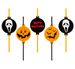 Słomki do picia papierowe z medalionem HALLOWEEN 5 szt.