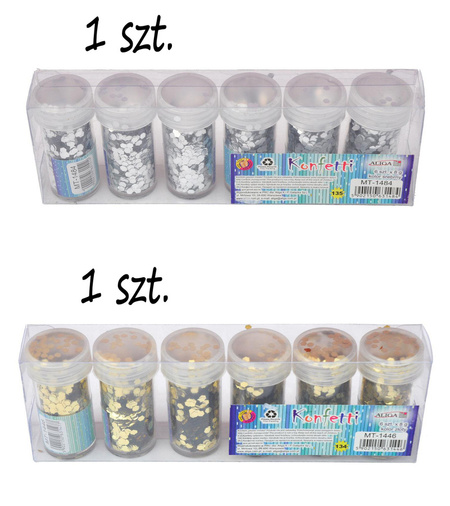 Konfetti metalizowane plaster miodu ZŁOTY SREBRNY 8g