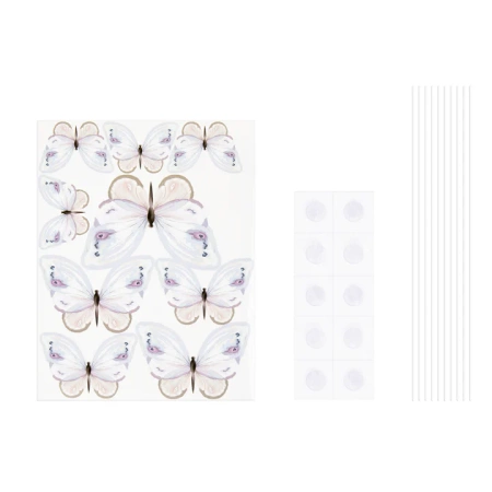 Toppery pikery na tort do babeczek Motyle 9 szt.