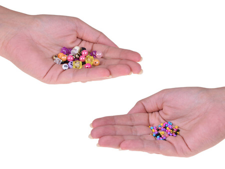 Zestaw kolorowe Koraliki Kryształki do robienia Bransoletek 22 kolory