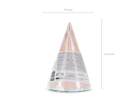 Czapeczki papierowe Konie 16 cm 6 szt.