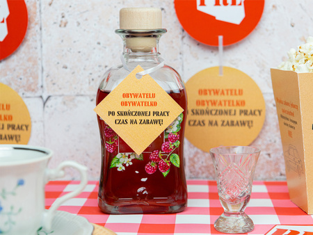 Zawieszki na butelki z wstążeczką PRL 12 szt.