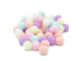 Pompony akrylowe 2 cm MIX PASTEL 60 szt.