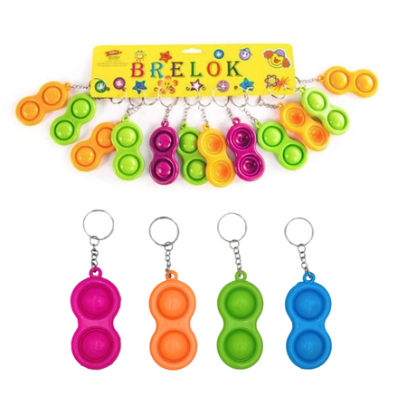 Brelok silikonowy Pop It  mini  MIX kolorów