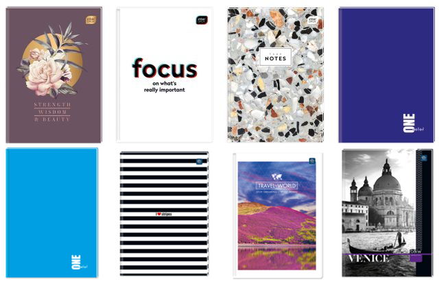 Brulion Zeszyt A5 192 kartkowy w kratkę 499 MIX