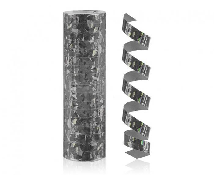 Serpentyna holograficzna CZARNA 4m