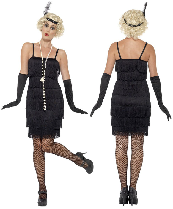 Sukienka lata 20. strój Dama Retro Czarny