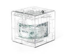 Skarbonka labirynt - przeźroczysta