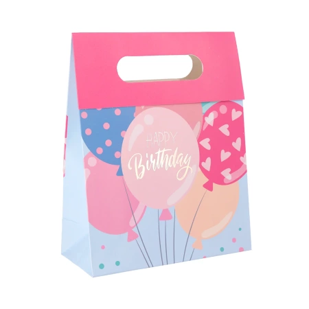 Torebka prezentowa urodzinowa Happy Birthday 32x26x10 cm MIX wzorów
