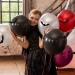 Balony gumowe Halloween Nietoperze DIY 12 cali 6 szt.