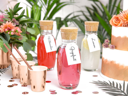 Kubeczki jednokolorowe złoty róż papierowe 220 ml 6 szt.