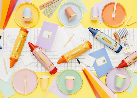 Balony foliowe Kredki, zestaw 3 szt. 7 x 30 cm