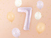 Balon foliowy CYFRA 7 pastelowy fioletowy 72 cm