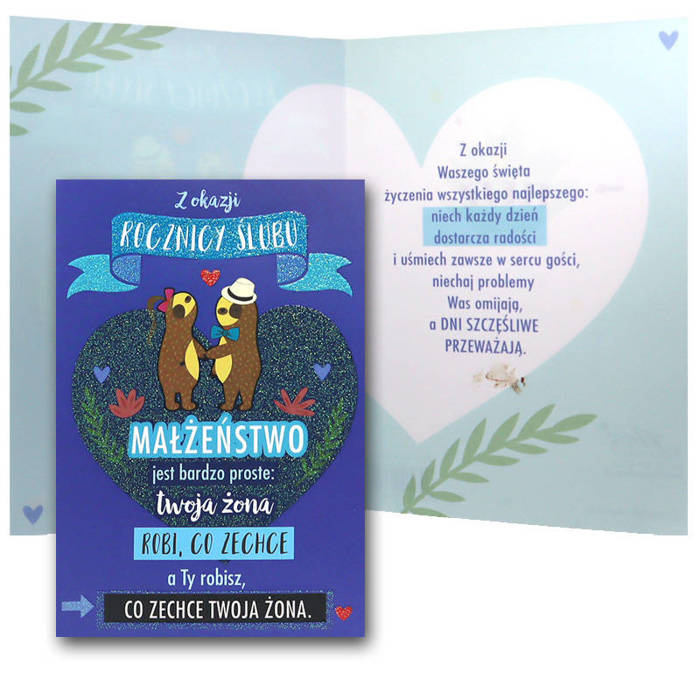 Kartka okolicznościowa ROCZNICA ŚLUBU