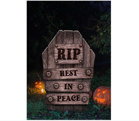 Nagrobek RIP Rest in Peace dekoracja Halloween 56 cm