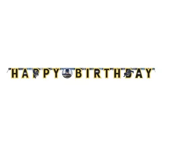 Baner urodzinowy girlanda "Happy Birthday" Batman 175 cm