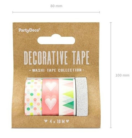 Taśma dekoracyjna mix 4 szt. Pastel