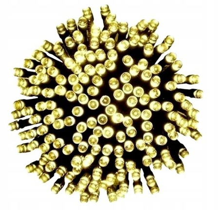 Lampki choinkowe solarne zewnętrzne 200 LED Biały ciepły