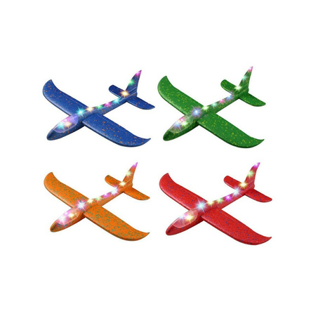 Samolot szybowiec styropianowy LED zabawka dla dzieci 47 cm/ mix kolorów