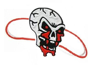 Opaska na oko Krwawy Znak Czaszka