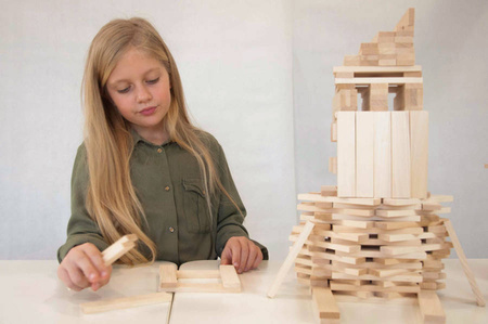 Klocki drewniane Linden, zestaw 500 szt. w skrzyni