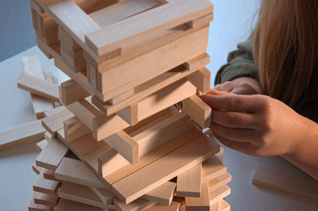 Klocki drewniane Linden, zestaw 500 szt. w skrzyni