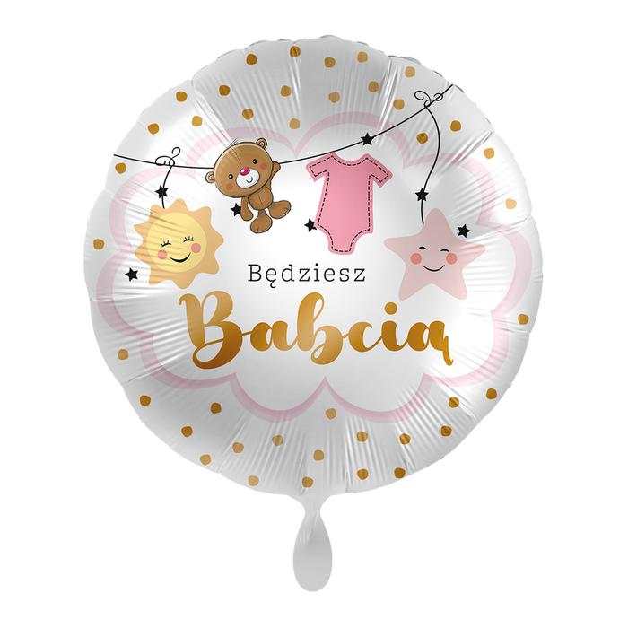 Będziesz BABCIĄ balon foliowy okrągły 18"