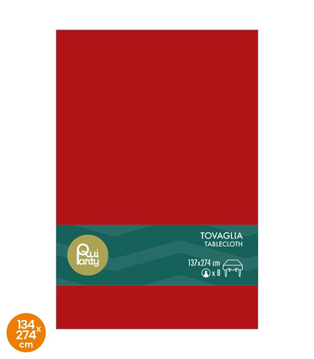 Obrus foliowy Ciemny Czerwony gładki matowy 137x274 cm