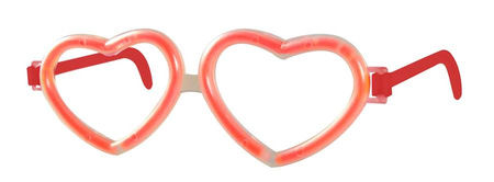 Okulary Serca GLOW świecące w ciemności