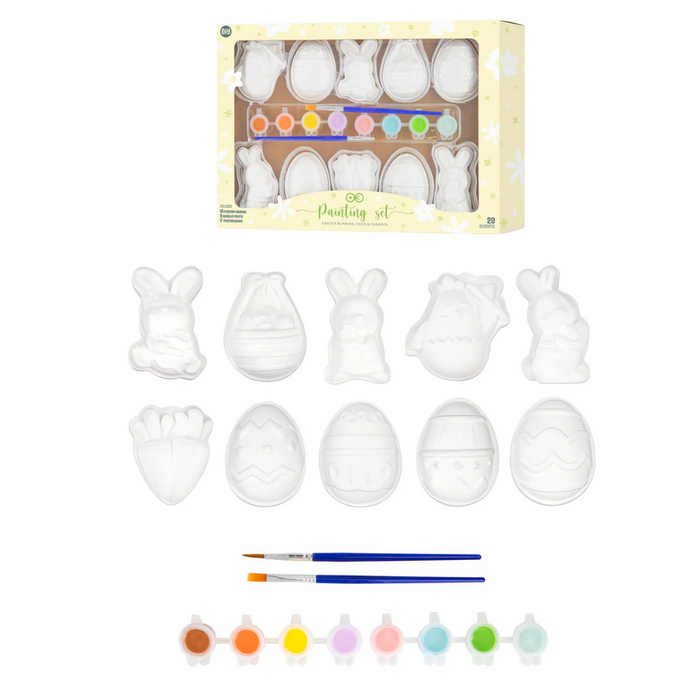 Ozdoby gipsowe do malowania zestaw Wielkanoc
