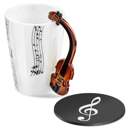 Zestaw muzyka duo - Kubek SKRZYPCE + podkładka