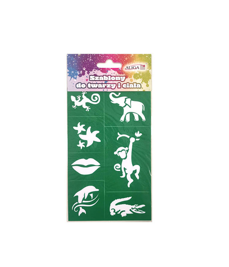 Szablony do tatuaży brokatowych ZESTAW 7 szt. mix