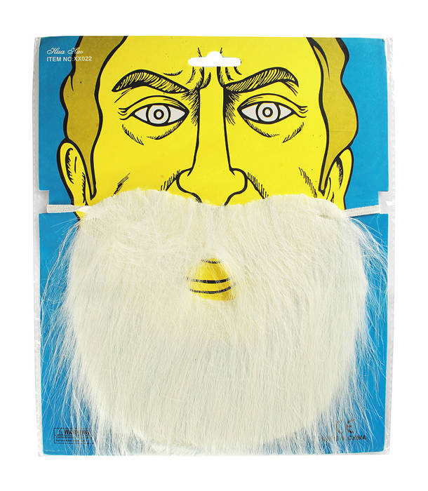 Wąsy i broda biała Mikołaja