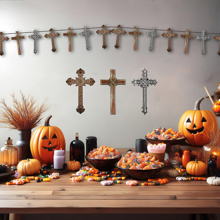 Girlanda papierowa Krzyże 274 cm