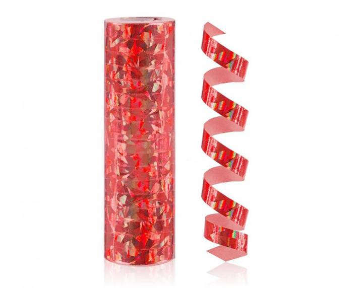 Serpentyna holograficzna CZERWONA 4m